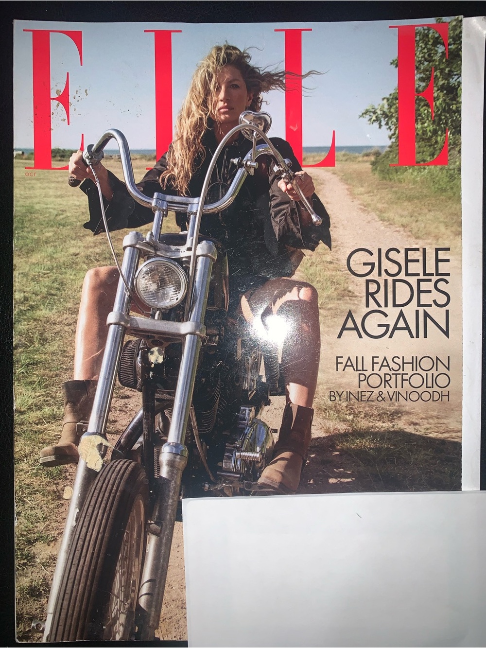 Elle magazine October 2022 Giselle rides again, fall fashion portfolio